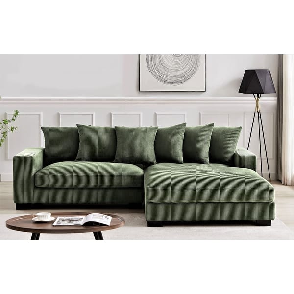 Payan 102.4" Wide Corduroy 2Piece Sectional Sofa On Sale Bed Bath